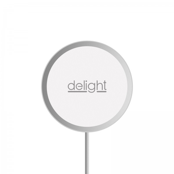 Delight - Platformă magnetică de încărcare fără fir - Type C - argintiu