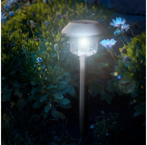 Garden of Eden - Lampă solară LED cu ţăruş - alb rece- 45 x 12,5 cm