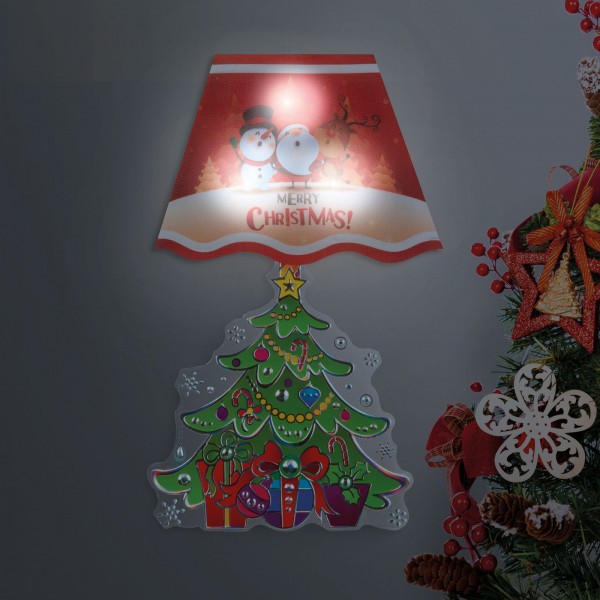 Autocolant cu lanterne LED de Crăciun - 17 x 28 cm