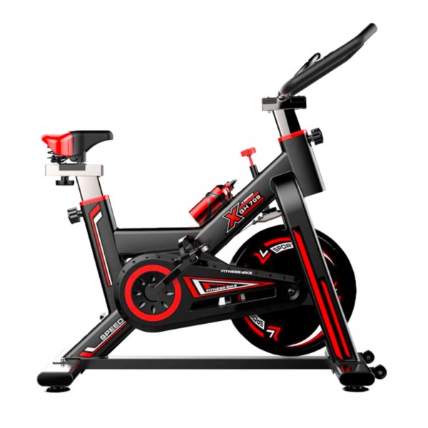 Bicicletă de antrenament - cadru de oțel, suport pentru sticle - roșu / negru