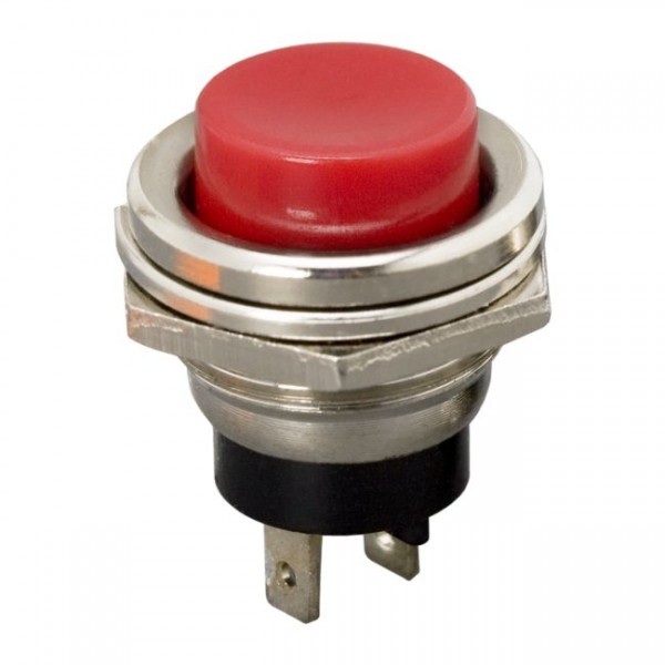 Buton 1 circuit 2A-250V ON-(OFF), rosu