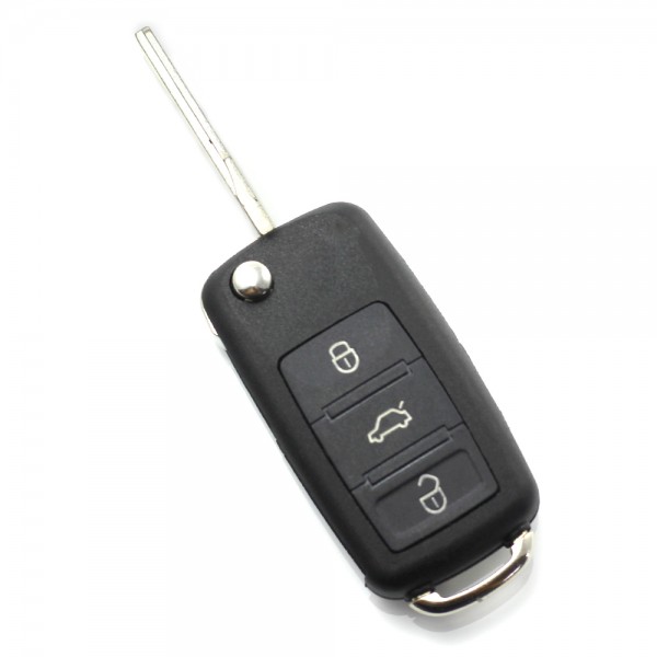 Audi A8 - Carcasă cheie tip briceag cu 3 butoane, fără buton de panică - CARGUARD