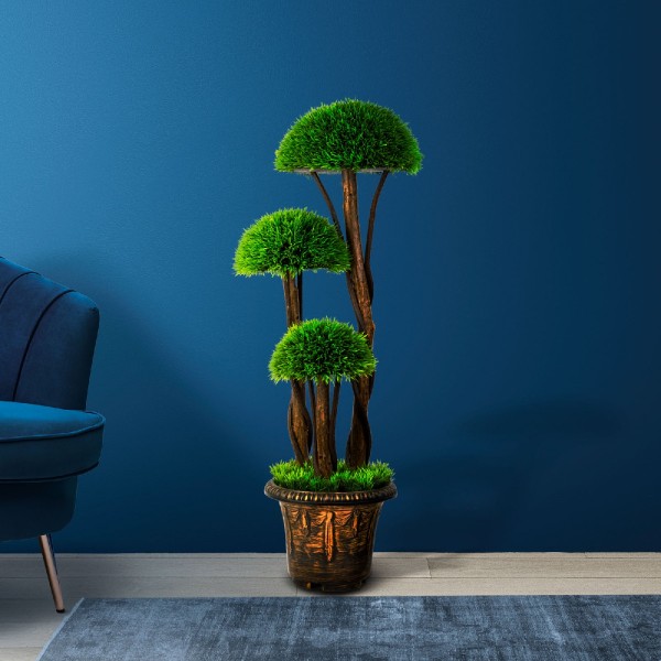 Decoratiune cu planta artificiala - Arbust Boxwood sferic - 90 cm