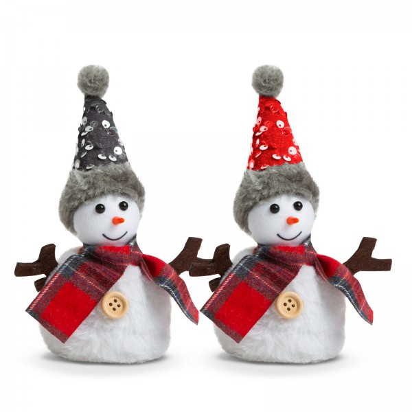 Decorațiuni de Crăciun cu om de zăpadă - 19 cm - 2 tipuri