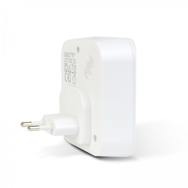 Sonerie fara fir Kinetic (fara baterii) – 2 butoane exterior – Alb LED albastru